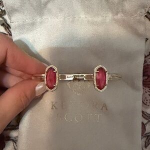 Kendra Scott Fuchsia Stone Cuff Bracelet